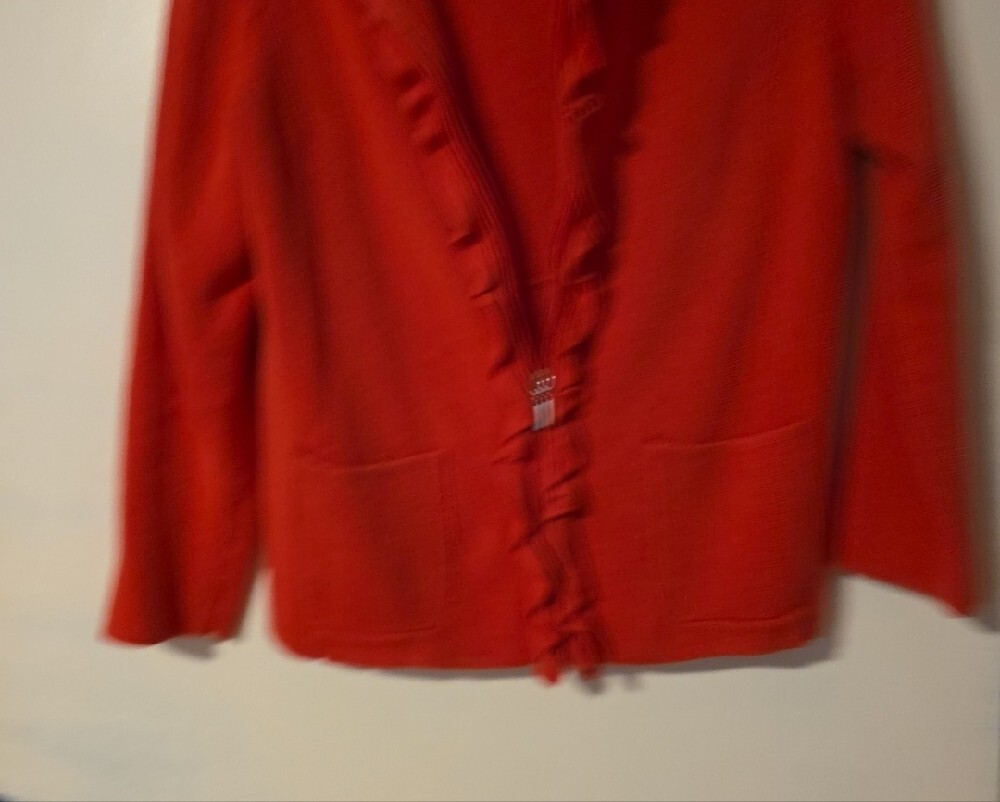 Talbots Ruffle-Front Crewneck Sweater - Picture 7 of 8